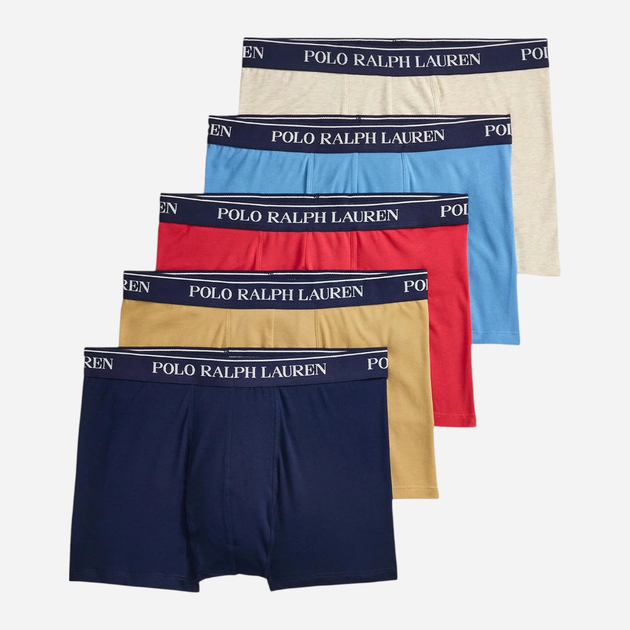 Набір трусів-боксерів чоловічих бавовняних Polo Ralph Lauren 714864292019 2XL 5 шт Різнокольоровий (3616853800338) - зображення 1