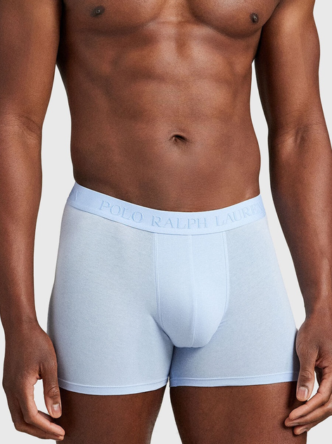 Набір трусів-боксерів чоловічих бавовняних Polo Ralph Lauren 714966105001 XL 3 шт Темно-синій/Синій/Блакитний (3616852293940) - зображення 4