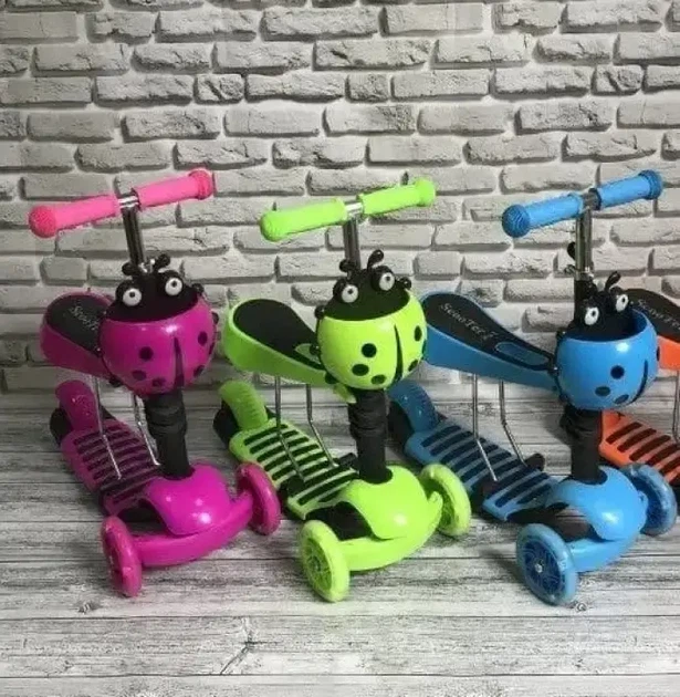 Детский самокат Best Scooter 5в1 Божья коровка Синий - Фото 9 Детский самокат Best Scooter 5в1 Божья коровка Синий - изображение 9