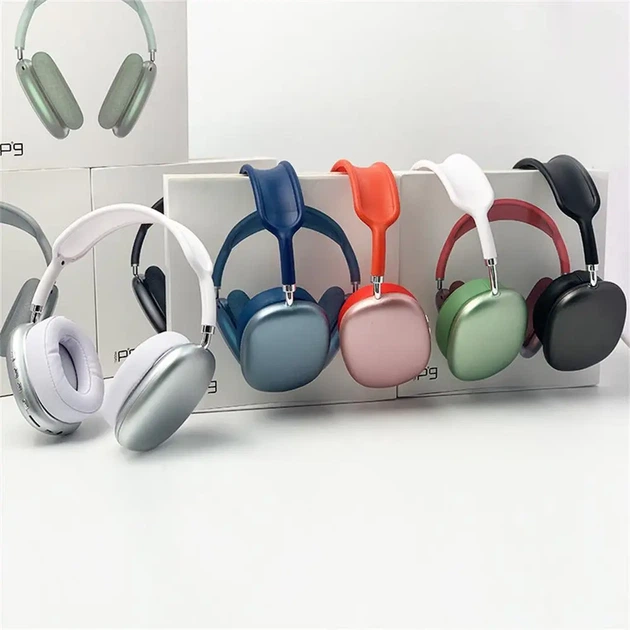 Беспроводные полноразмерные Bluetooth наушники Macaron P9 Max Зеленые - изображение 13