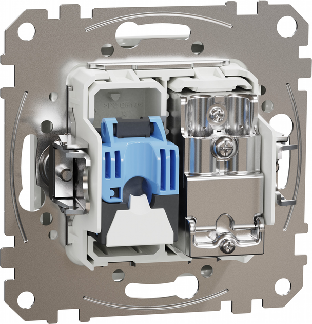 Gniazdo komputerowe Schneider Electric RJ45 6 UTP-TV Sedna Design Białe (SDD111469T) - obraz 3