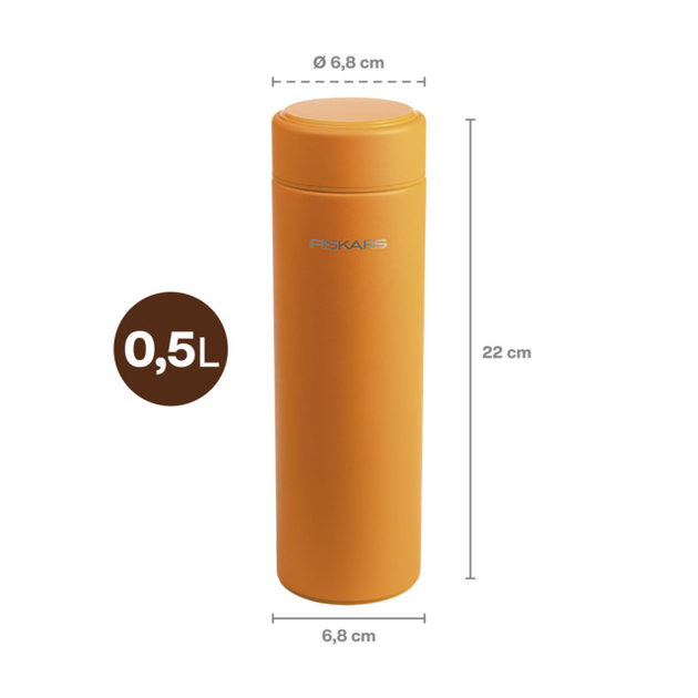 Термос Fiskars On-the-go 0.5 л Померанчевий (1078698) - зображення 3