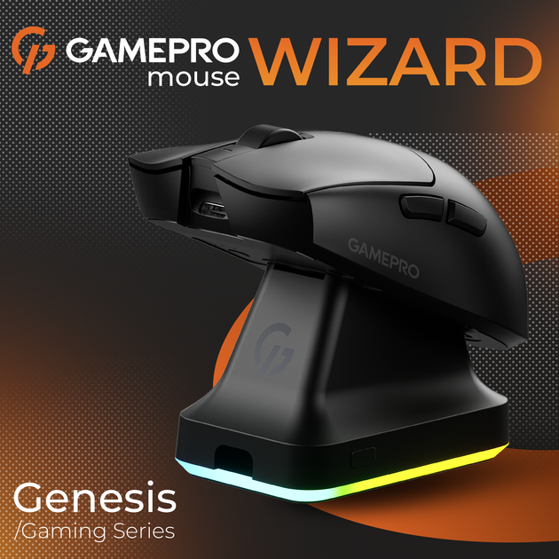 Миша GamePro Genesis Wizard Wireless/Bluetooth/USB Black (GM160B) - Фото 8 Миша GamePro Genesis Wizard Wireless/Bluetooth/USB Black (GM160B) - зображення 8