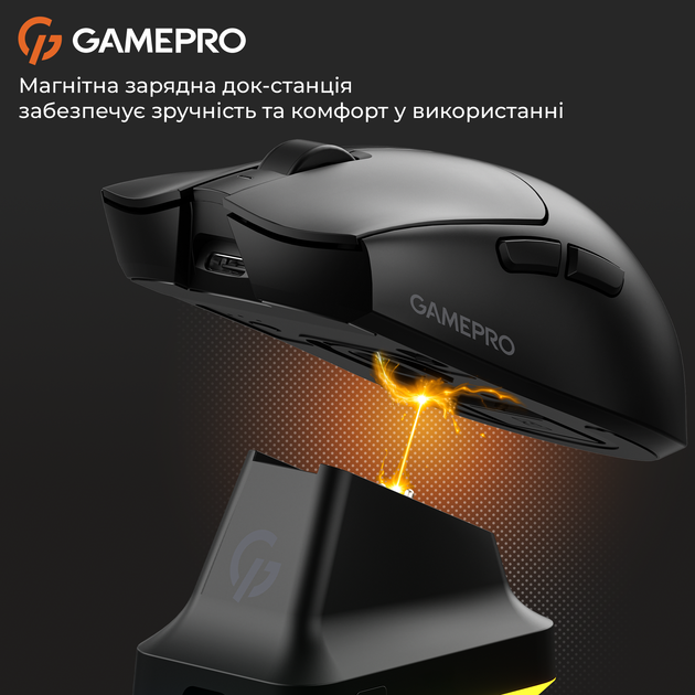 Миша GamePro Genesis Wizard Wireless/Bluetooth/USB Black (GM160B) - Фото 10 Миша GamePro Genesis Wizard Wireless/Bluetooth/USB Black (GM160B) - зображення 10