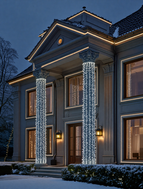 Уличная светодиодная гирлянда 50 м 500 LED от сети, белый провод - изображение 3