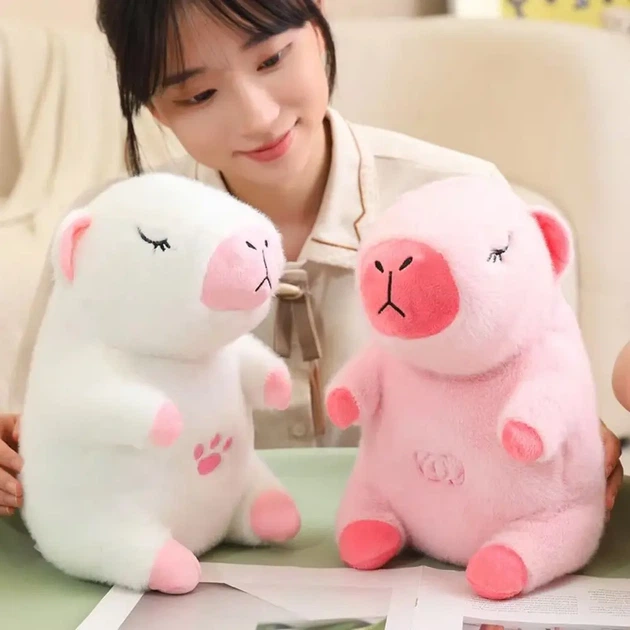 Інтерактивна дихаюча Капібара Snuggle Pulse CapyBuddy 30 см м'яка плюшева іграшка, коричнева - зображення 8