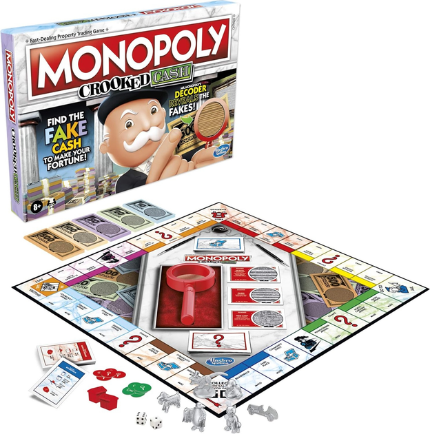 Настільна гра Hasbro Monopoly Crooked Cash (фінська версія) F2674FIN (5010993880430) - зображення 2