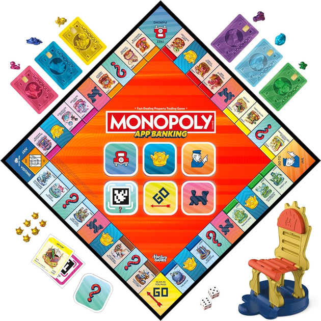 Gra planszowa Hasbro Monopoly App Banking (wersja angielska) G1424LT (5010996333896) - obraz 3