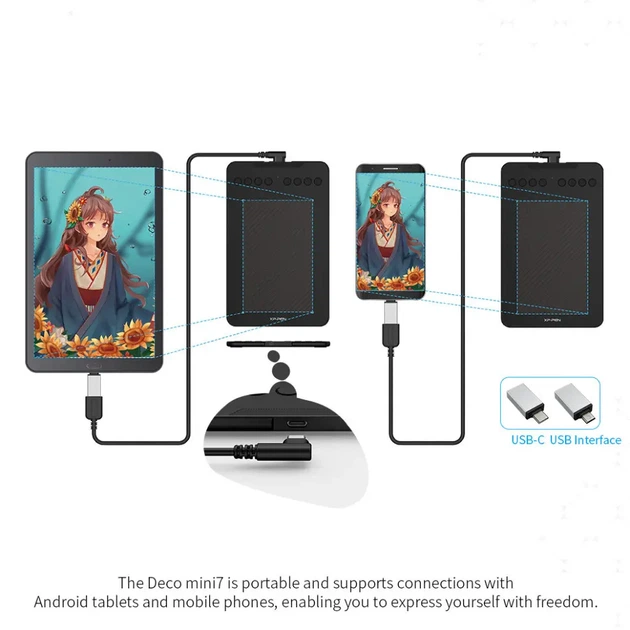 Графический планшет XP-Pen tablet deco mini 7 v2 - изображение 4