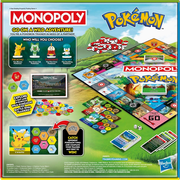 Gra planszowa Hasbro Monopoly Pokémon (wersja fińska i szwedzka) G0716FISE (5010996298690) - obraz 2