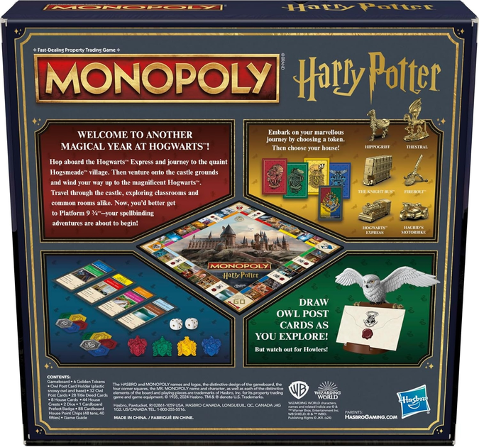 Gra planszowa Hasbro Monopoly Harry Potter (wersja angielska) F9422 (5010996264398) - obraz 2