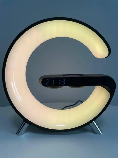 Ночник аккумуляторный с часами G63 Smart Light Sound Machine BLACK - изображение 3