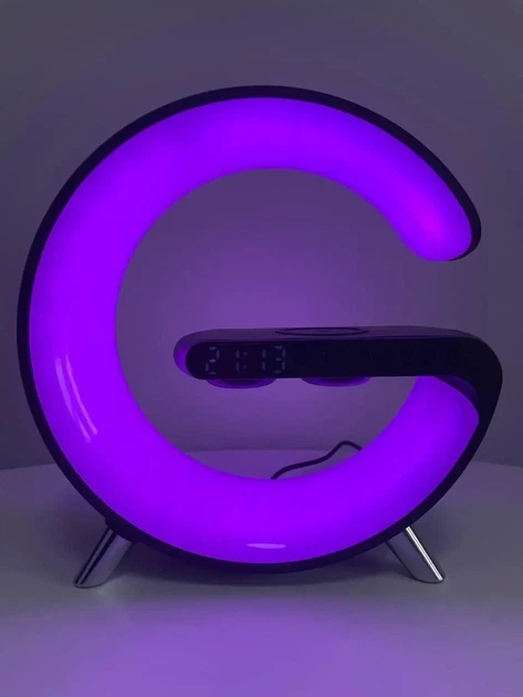 Ночник аккумуляторный с часами G63 Smart Light Sound Machine BLACK - изображение 4