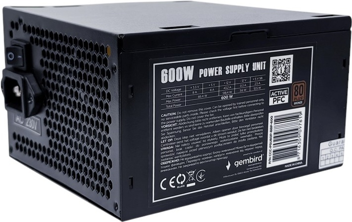 Zasilacz Gembird Fornax Power 600W (CCC-PSU80P-BBP-600) - obraz 7