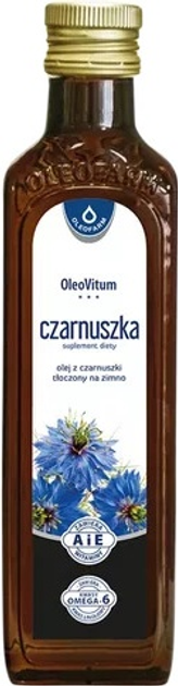 Olej z czarnuszki Oleofarm OleoVitum tłoczony na zimno 250 ml (5904960018516) - obraz 1