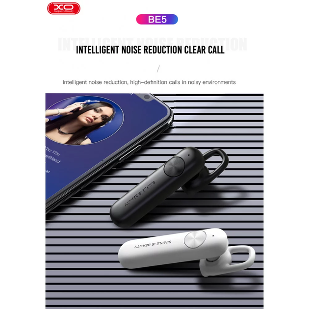 Bluetooth-гарнитура для телефона XO BE5 Белый - Фото 10 Bluetooth-гарнитура для телефона XO BE5 Белый - изображение 10