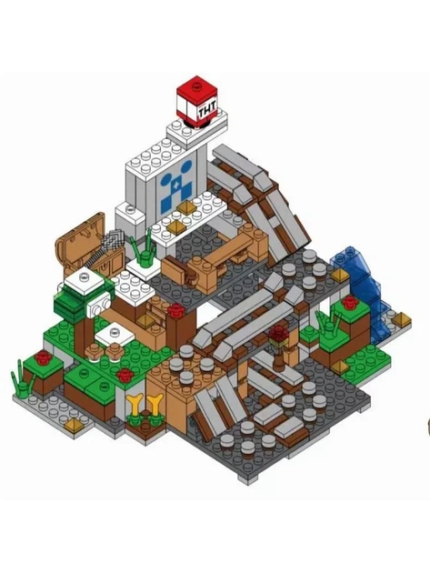 Конструктор Minecraft 8202 Горная пещера шахта Майнкрафт в пакете - изображение 2