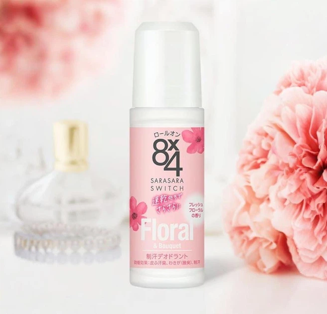 KAO Biore 8x4 Deodorant Roll-On роликовий дезодорант-антиперспірант (квітковий аромат), 45 мл - Фото 2 KAO Biore 8x4 Deodorant Roll-On роликовий дезодорант-антиперспірант (квітковий аромат), 45 мл - зображення 2