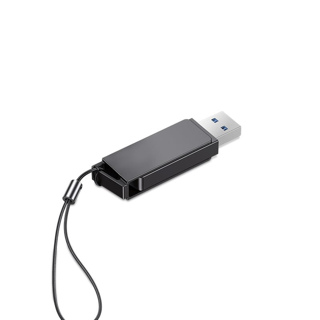 Металева Флешка USB 3.0 16ГБ Usams High Speed Flash US-ZB194 16gb Чорний - зображення 8