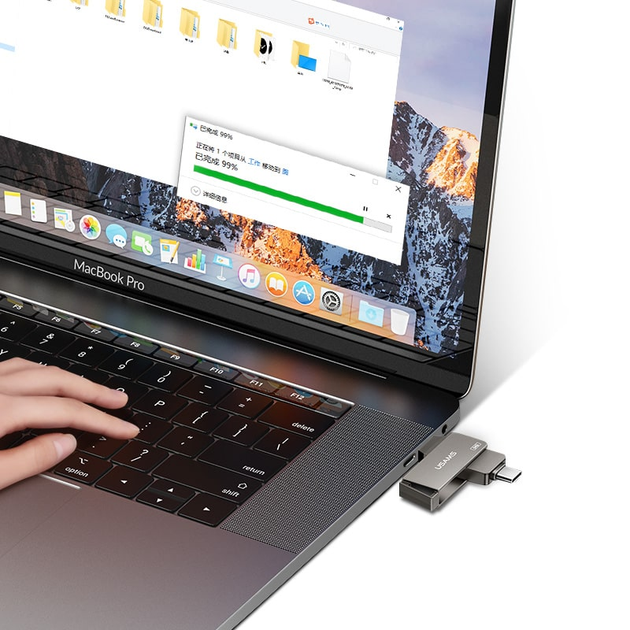 Металева USB Флешка 2в1 16GB Type-C/USB 3.0 для телефону комп'ютера USAMS USB3.0 US-ZB198 Сірий - Фото 11 Металева USB Флешка 2в1 16GB Type-C/USB 3.0 для телефону комп'ютера USAMS USB3.0 US-ZB198 Сірий - зображення 11