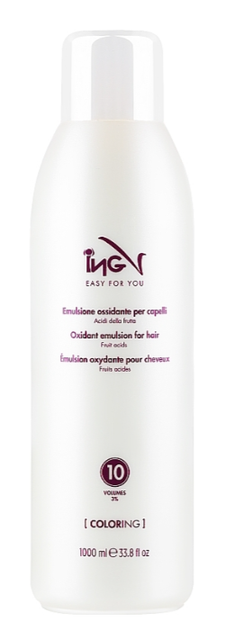 Окислювальна емульсія з фруктовим ароматом ING Professional Color Oxidante Emulsion 3% (10) 1000 мл - Фото 1 Окислювальна емульсія з фруктовим ароматом ING Professional Color Oxidante Emulsion 3% (10) 1000 мл - зображення 1