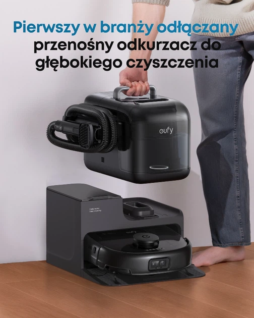 Робот-пилосос з вологим прибиранням Eufy Omni E28 Black (T2352G11) - изображение 3