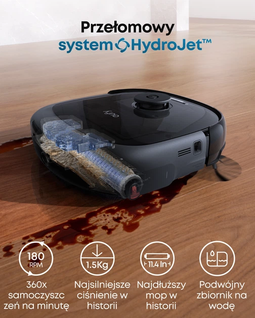 Робот-пилосос з вологим прибиранням Eufy Omni E28 Black (T2352G11) - изображение 5