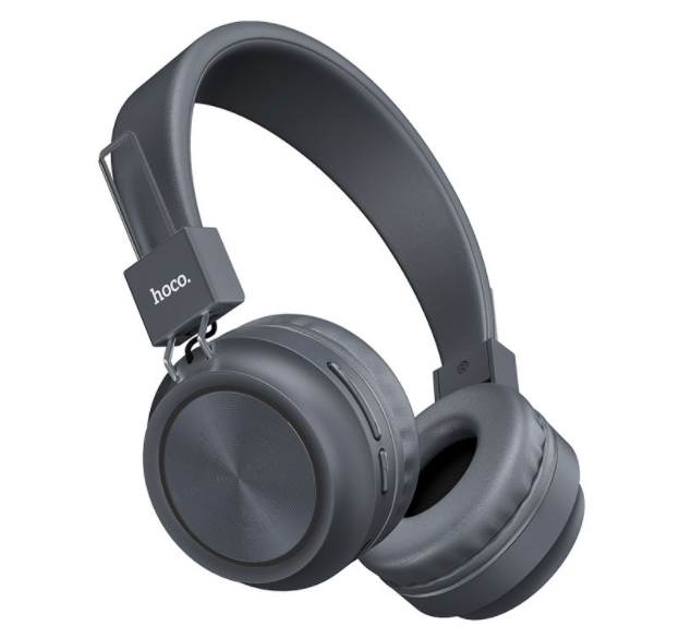 Беспроводные накладные MP3 наушники блютуз с микрофоном с картой памяти HOCO W25 Bluetooth Серый - изображение 6