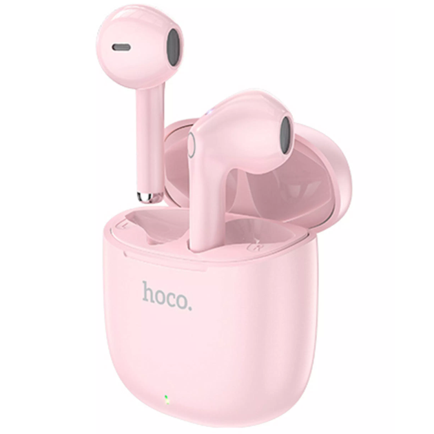 Беспроводные наушники в кейсе с микрофоном HOCO EW07 |BT5.1, 30/300mAh, 4H| Розовый - изображение 2