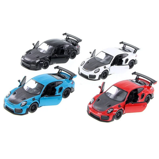 Металлическая инерционная легковая модель Porsche 911 GT2 RS 5", открываются двери - изображение 3