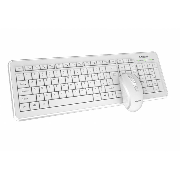 Беспроводная клавиатура и мышь Combo MeeTion 2in1 Wireless 2.4G MT-C4120 |RU/EN раскладки| Белый - Фото 1 Беспроводная клавиатура и мышь Combo MeeTion 2in1 Wireless 2.4G MT-C4120 |RU/EN раскладки| Белый - изображение 1