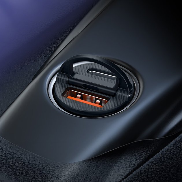 Автомобильное зарядное устройство с быстрой зарядкой HOCO Link NZ2 |1USB/1Type-C, QC/PD, 30W| Белый - изображение 5