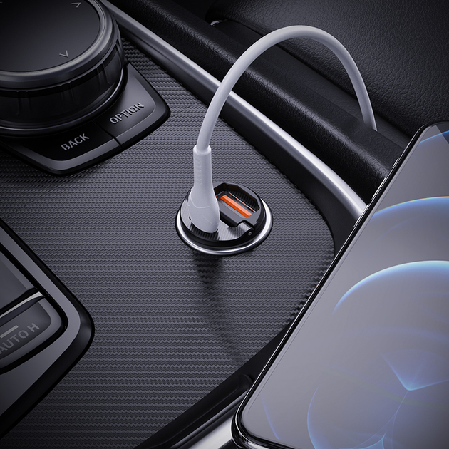 Автомобильное зарядное устройство с быстрой зарядкой HOCO Link NZ2 |1USB/1Type-C, QC/PD, 30W| Белый - изображение 7