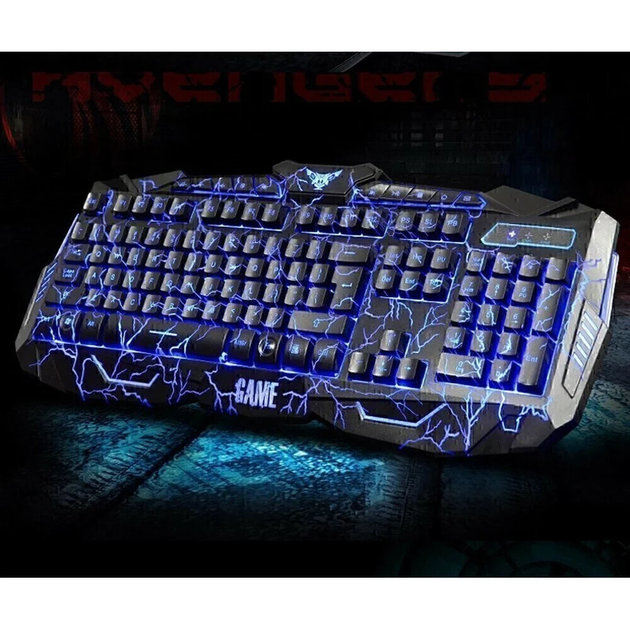 Игровой набор Gaming Combo 2-in-1 мембранная клавиатура с подсветкой + мышка с подсветкой ATLANFA V100L Черный - изображение 4