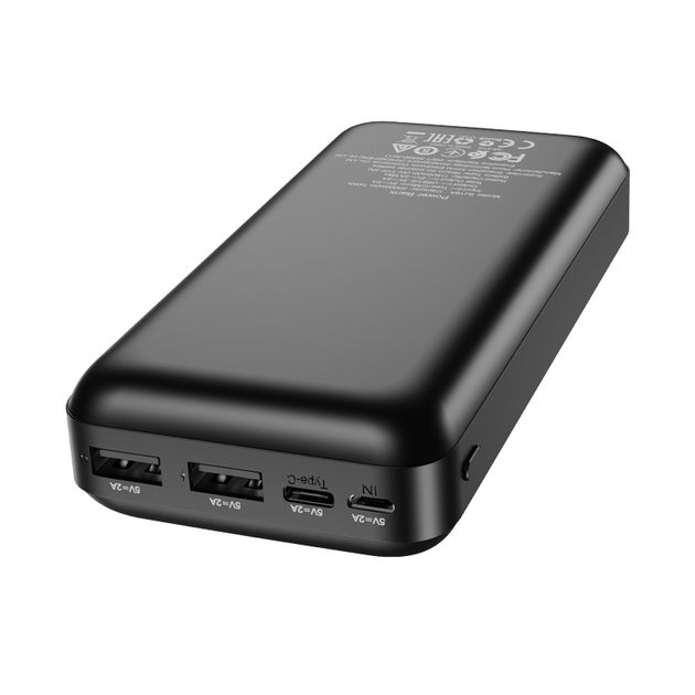 Повербанк ультра тонкий с LED индикатором 20000mAh BOROFONE BJ16A Cube |2USB, 2A| Черный - Фото 7 Повербанк ультра тонкий с LED индикатором 20000mAh BOROFONE BJ16A Cube |2USB, 2A| Черный - изображение 7