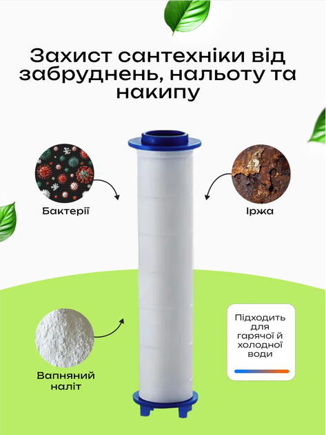 Фильтр для душевой лейки для очистки воды от примесей, ржавчины и бактерий 5шт - изображение 2