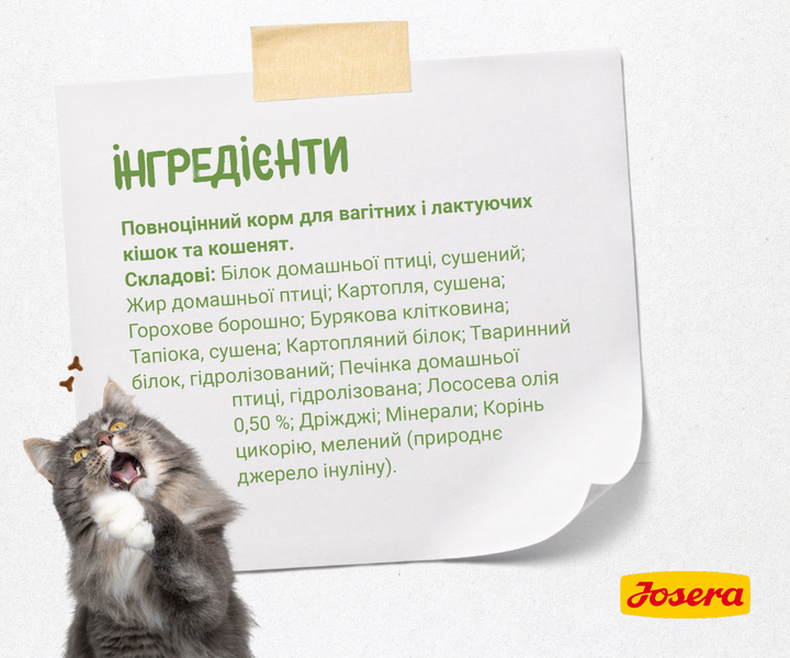Беззерновий корм для кошенят JOSERA Kitten grainfree 10 кг - Фото 4 Беззерновий корм для кошенят JOSERA Kitten grainfree 10 кг - изображение 4