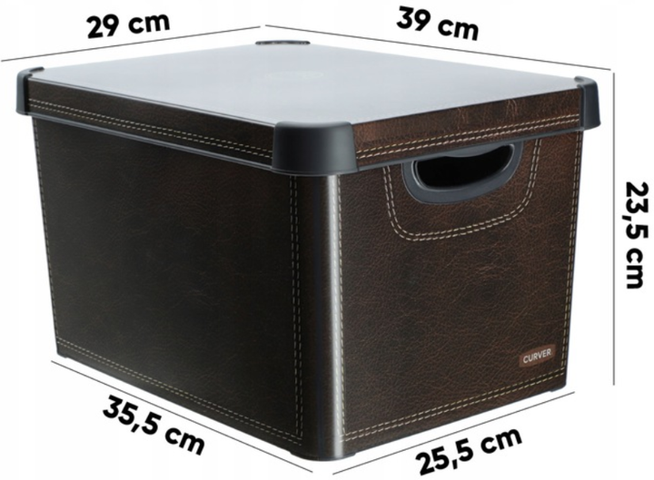 Ящик Curver 188164 декоративний Шкіра L (3253924711584) - зображення 2