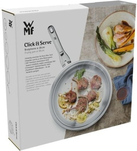 Patelnia stalowa WMF Click and Serve bez uchwytu 28 cm (4000530717870) - obraz 5