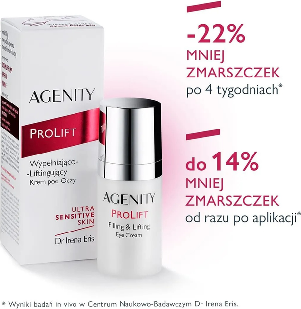 Крем для шкіри навколо очей Dr. Irena Eris Agenity Prolift наповнюючий 15 мл (5900717578111) - зображення 2
