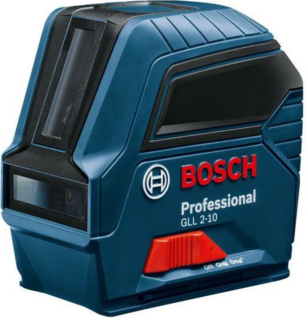 Лазерний рівень (нівелір) Bosch Professional GLL 2-10, сумка, 3 акум. 1.5 В, різьба кріплення 1/4, 5/8, робоча відстань 10 м (0601063L00) - зображення 2