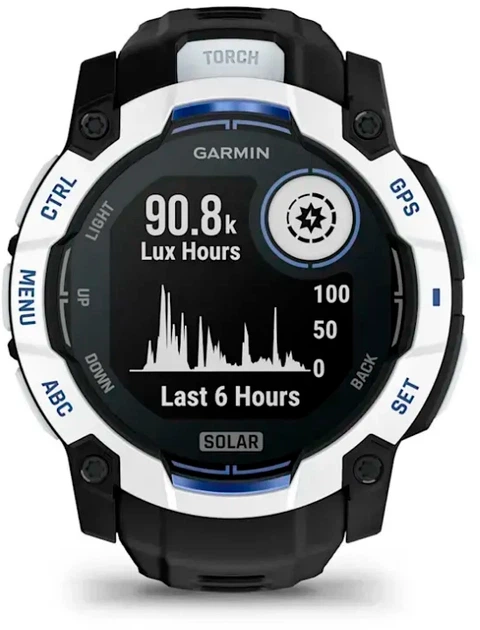 Смарт-годинник Garmin Instinct 3 50mm Solar Whitestone with Black Band (010-02935-03) - зображення 2