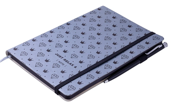 Записная книга блокнот Buromax RELAX A5 96 л без разметки иск.кожа серебро (BM.295001-24) - Фото 4 Записная книга блокнот Buromax RELAX A5 96 л без разметки иск.кожа серебро (BM.295001-24) - изображение 4
