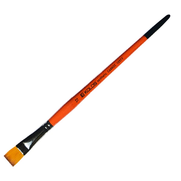 Кисть синтетика Kolos Carrot 1097F плоска №12 кор. ручка (4823064901412) - Фото 2 Кисть синтетика Kolos Carrot 1097F плоска №12 кор. ручка (4823064901412) - зображення 2