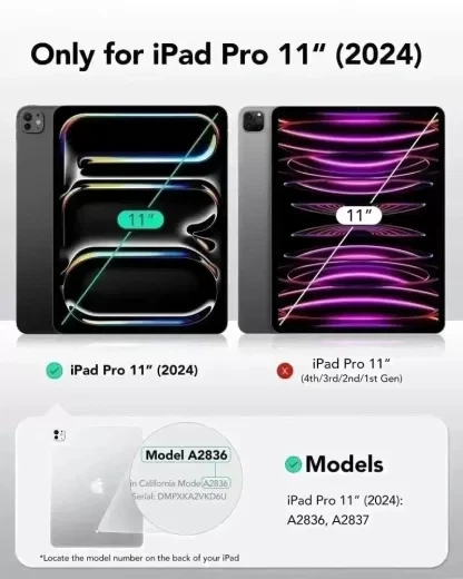 Чехол ESR Rebound Magnetic Case Brilliant White для iPad Pro 11" M5 | M4 (2025 | 2024) (1B1960207) - изображение 7