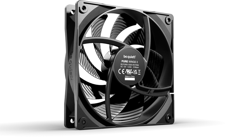 Набір вентиляторів be quiet! Pure Wings 3 120mm PWM High-Speed Triple Pack Black (BL140) - зображення 2