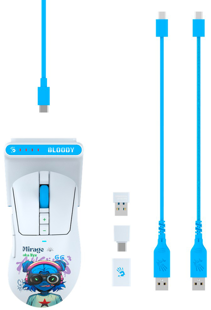 Mysz A4Tech Bloody R73 Ultra Duo Wireless Nyx Mirage (4711421002363) - obraz 10