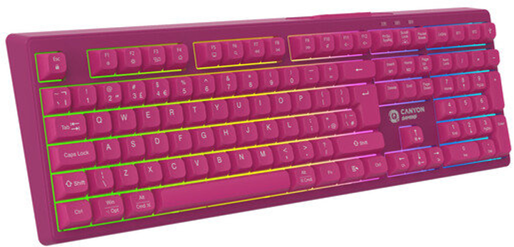 Klawiatura bezprzewodowa Canyon Fortnax GKW-2 Pink (CND-SKBW2) - obraz 3