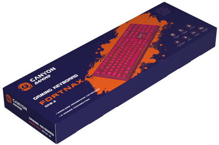 Klawiatura bezprzewodowa Canyon Fortnax GKW-2 Pink (CND-SKBW2) - obraz 7