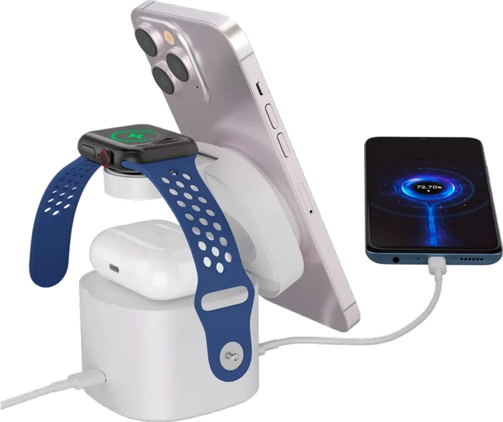 Ładowarka bezprzewodowa Canyon OnCharge 405 White 4-in-1 (CNS-WCS405W) - obraz 4